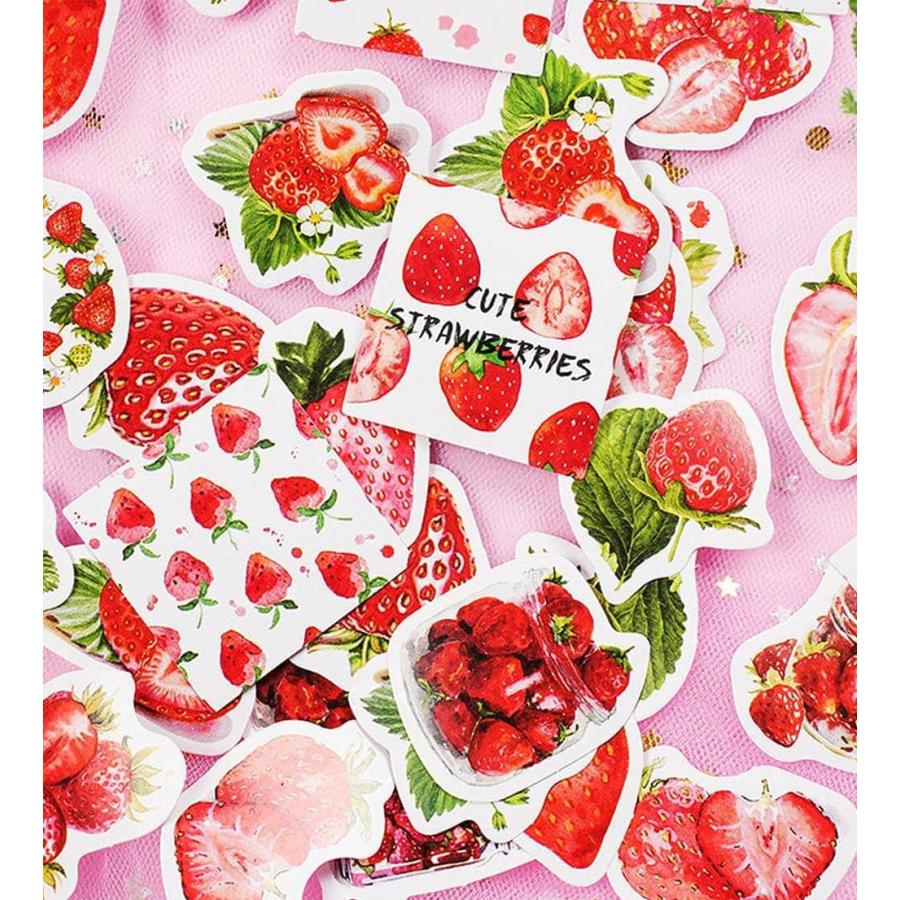 いちごスイーツ♡確認用440円♡手描き フレークシール シールフレーク 92枚 アソート セット ストロベリー いちご リース