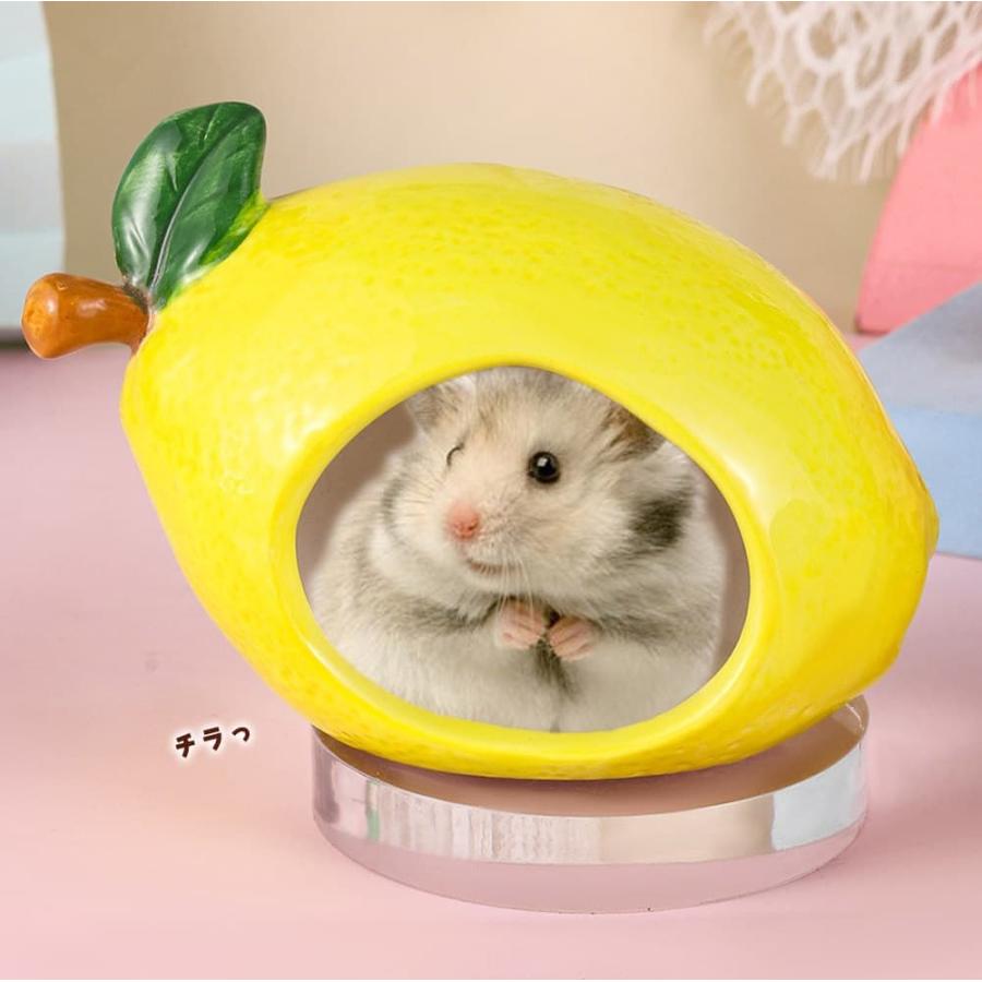 ハムスター 小動物 ハウスいちご レッド ベッド 陶器 ピンク