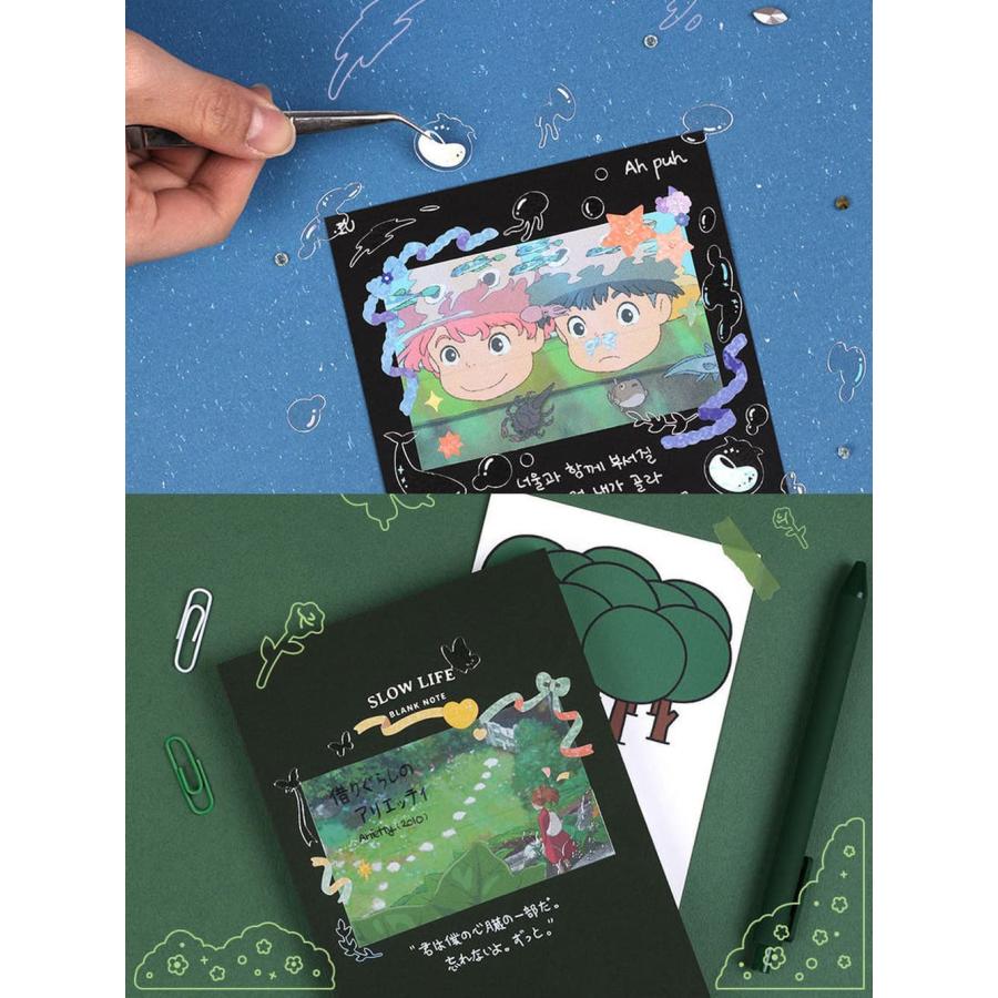 シール5種 セット 線画 ペン シルバー 銀 ホログラム きらきら 大量