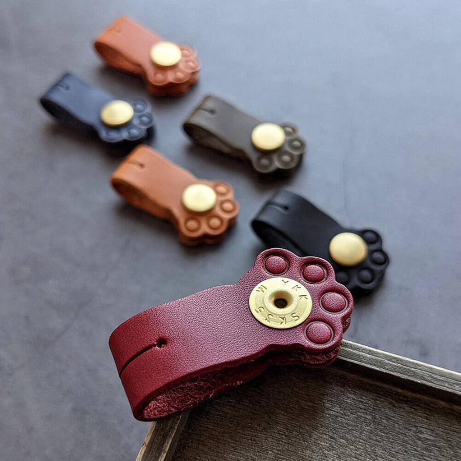 猫 ネコ コード クリップ イヤホン ホルダー レッド 1本 & ブラウン 1本 ケーブル 配線 まとめ 結束 収納 バンド クリップ 絡まらない |  | 05