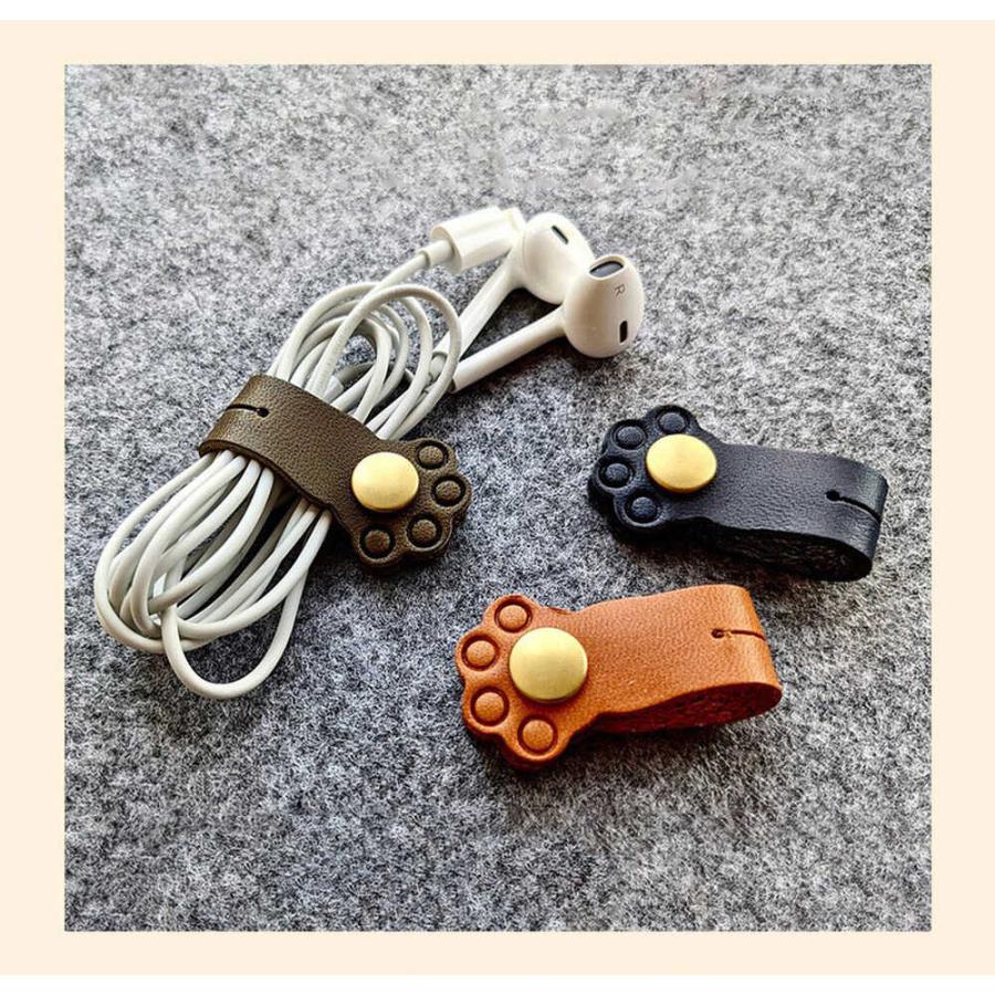 猫 ネコ コード クリップ イヤホン ホルダー レッド 1本 & ブラウン 1本 ケーブル 配線 まとめ 結束 収納 バンド クリップ 絡まらない |  | 07