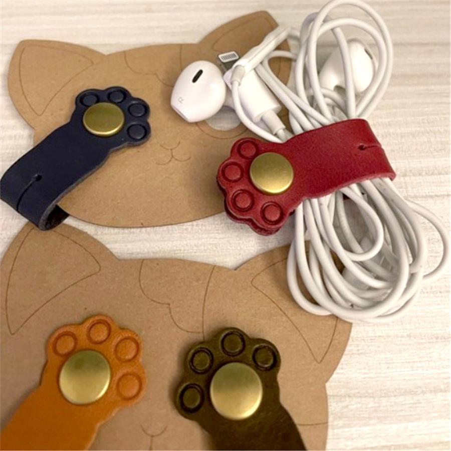 猫 ネコ コード クリップ イヤホン ホルダー レッド 1本 & ブラウン 1本 ケーブル 配線 まとめ 結束 収納 バンド クリップ 絡まらない |  | 08