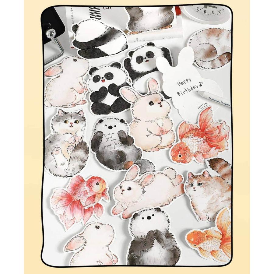 ◇オーダー用◇ダイカット うさぎちゃん 見開きメッセージカード