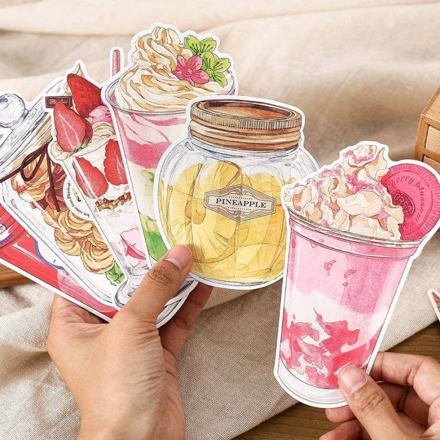 ポストカード メッセージカードかわいい 水彩 スイーツ ジュース