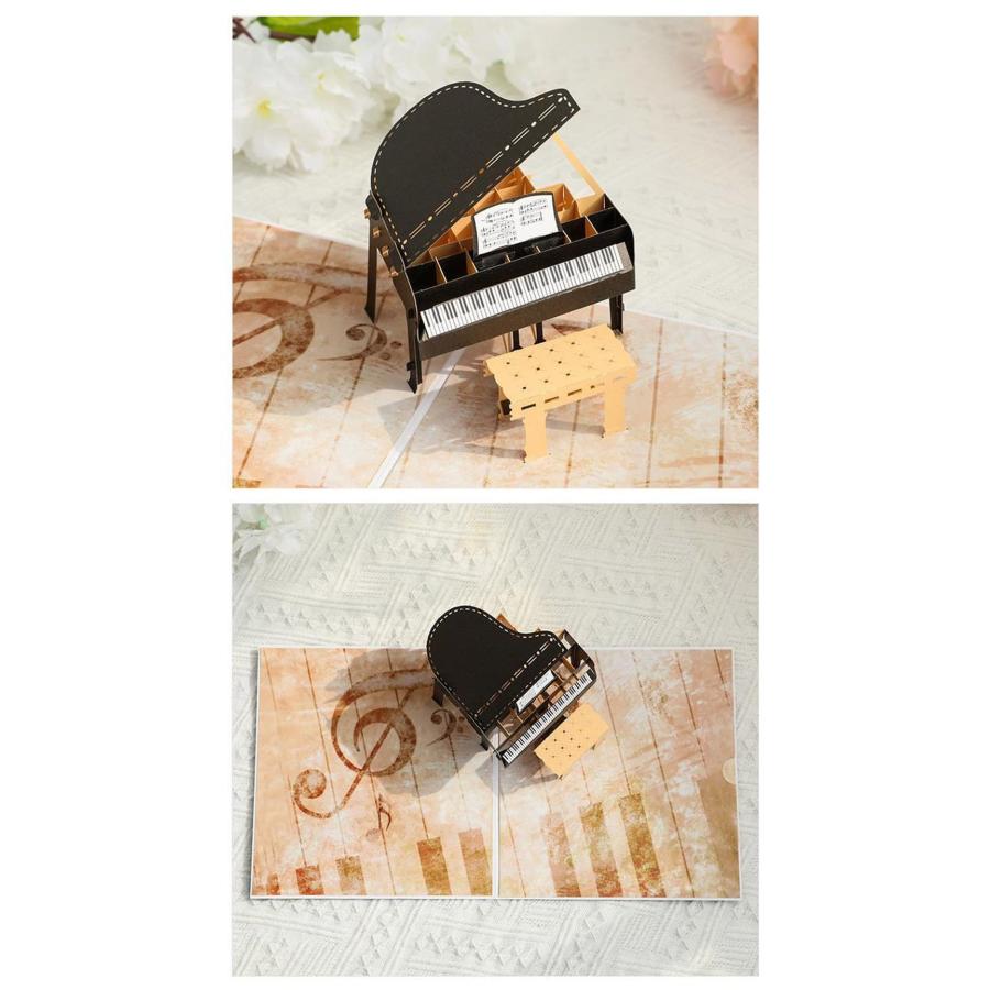 メッセージ カードグリーディング ポップアップ ピアノ ( ミニ