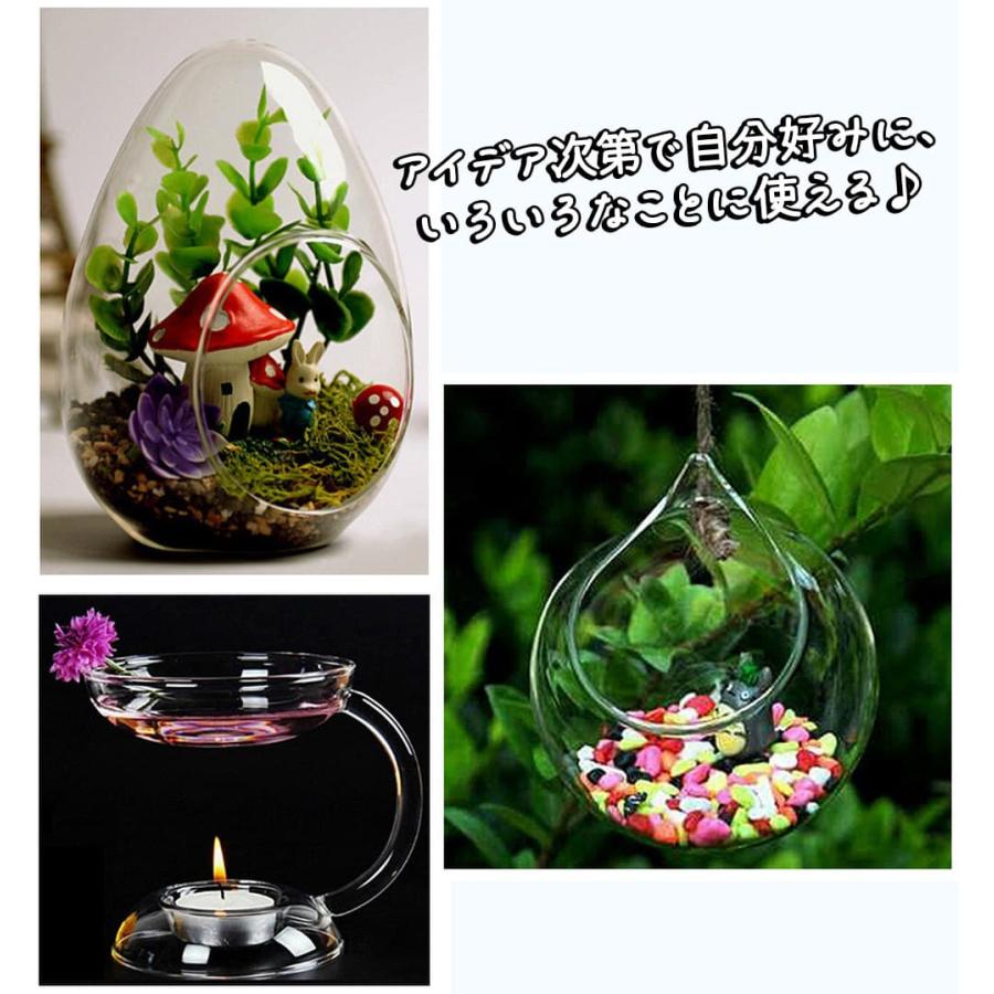 moin moinガラス ボール 花器 花瓶 フラワー ベース テラリウム 観葉