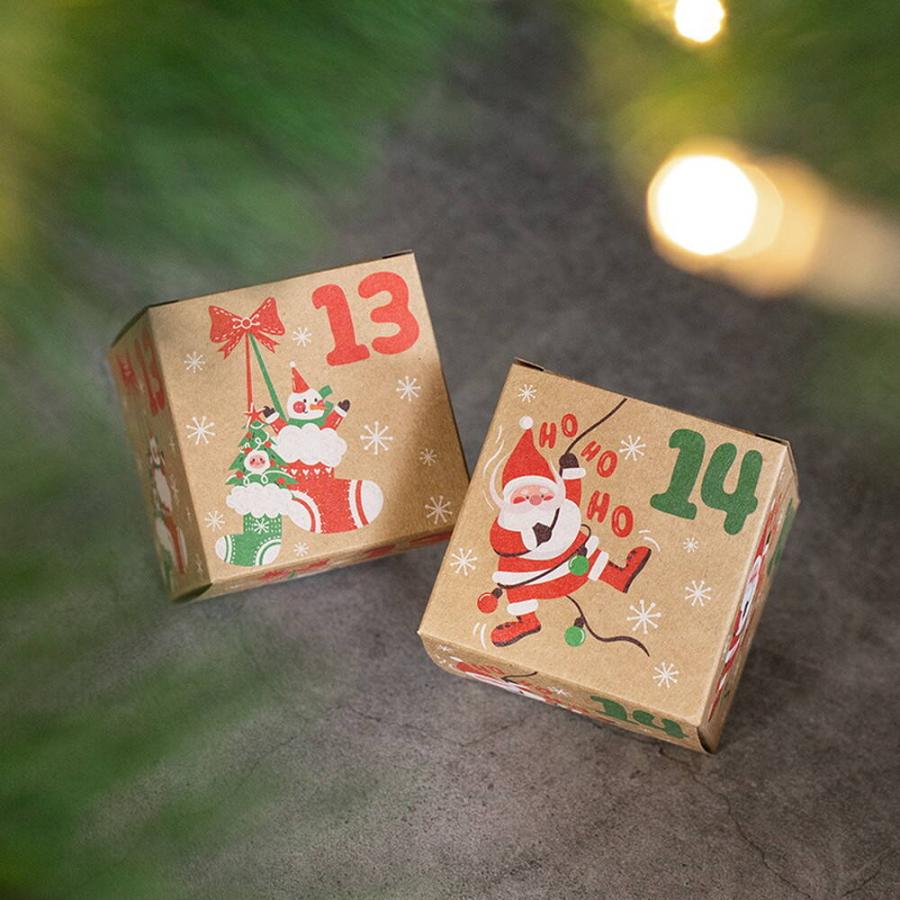 moin moinアドベントカレンダー ボックス のみ 中身なし 紙箱 7×7×7cm