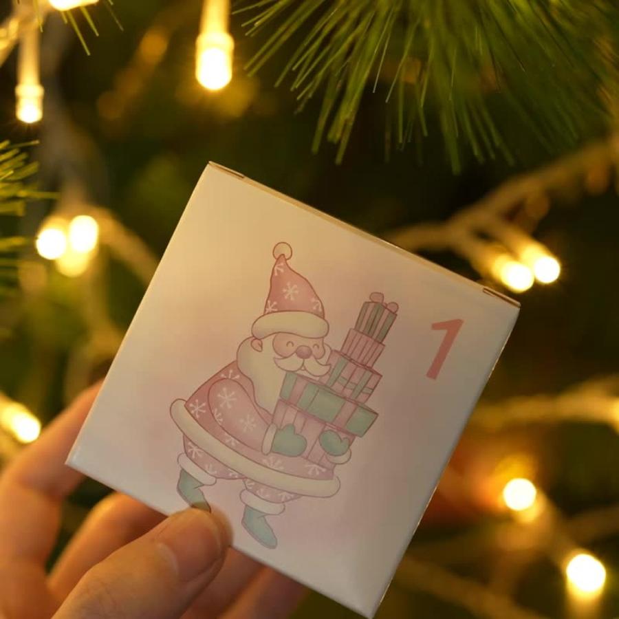 moin moinアドベントカレンダー ボックス のみ 中身なし 紙箱 7×7×7cm