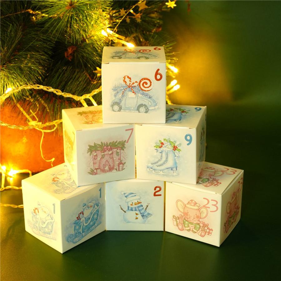 moin moinアドベントカレンダー ボックス のみ 中身なし 紙箱 7×7×7cm