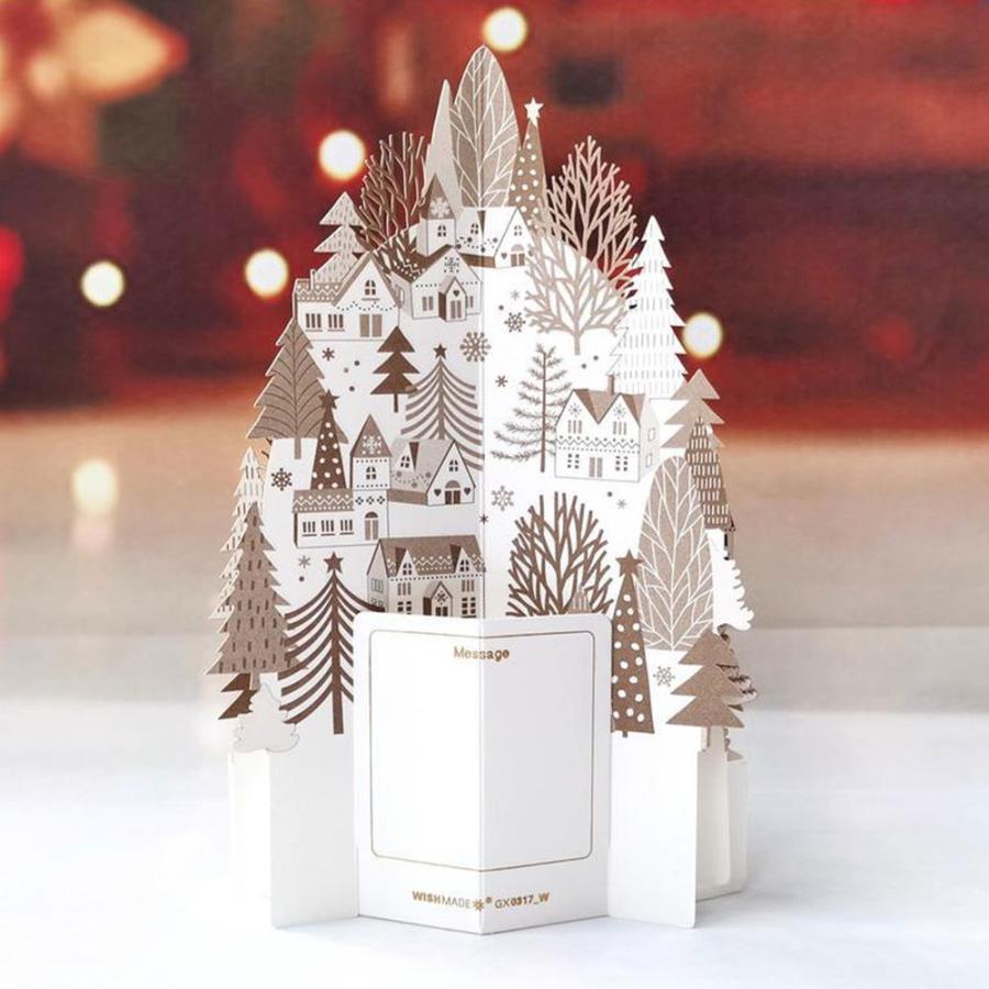 moin moinクリスマス カード クリスマスツリー ( 封筒 付 ) 大きめ