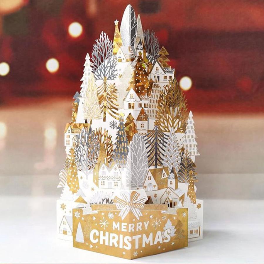 moin moinクリスマス カード クリスマスツリー ( 封筒 付