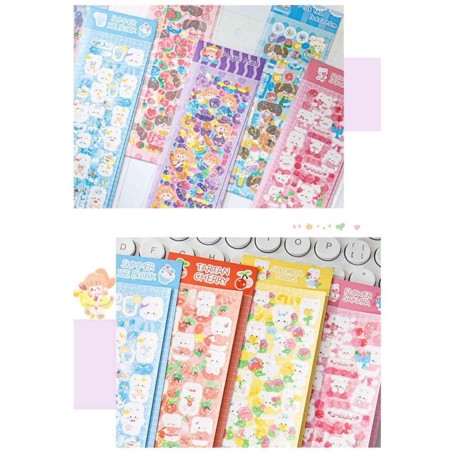 シールステッカー ランダム 大量 20枚セット ゆるゆる きらきら