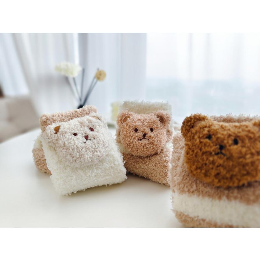 靴下 ソックステディベア 5種セット もこもこ ふわふわ ぬくぬく