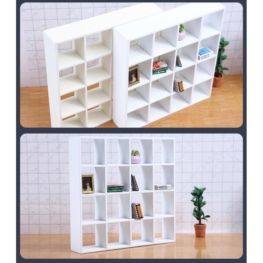 1/6ドール家具　棚　ミニチュア ミニチュア家具 食器棚/飾り棚 クルミ ドール用1/6サイズドール