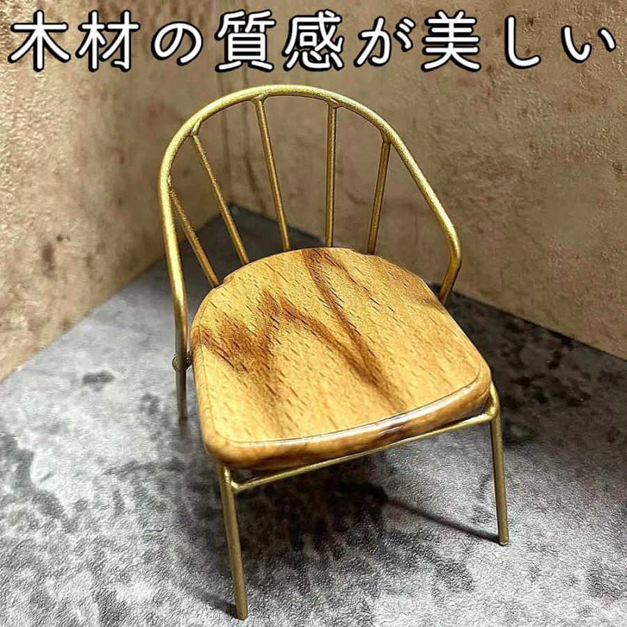 ミニチュア家具 1/12 1:12 スケール 家具 テーブル & イス 3点セット ドールハウス 一人掛け カフェ シングル レトロ アンティーク ビスケット |  | 02
