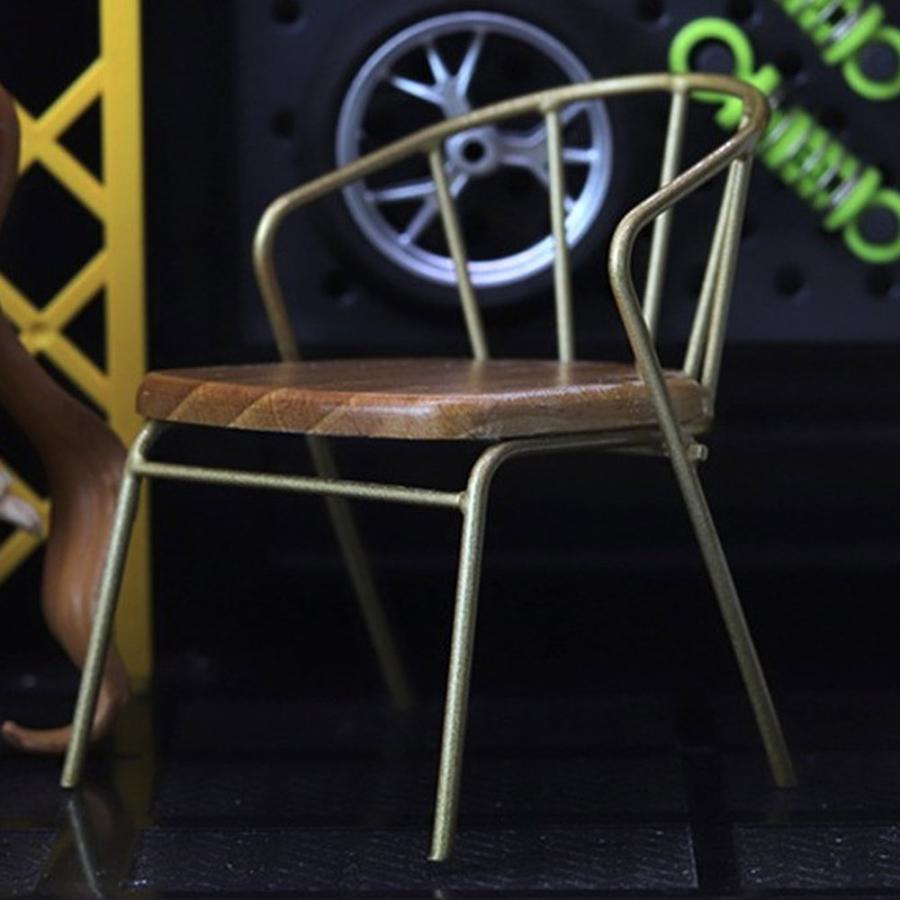 ミニチュア家具 1/12 1:12 スケール 家具 テーブル & イス 3点セット ドールハウス 一人掛け カフェ シングル レトロ アンティーク ビスケット |  | 07