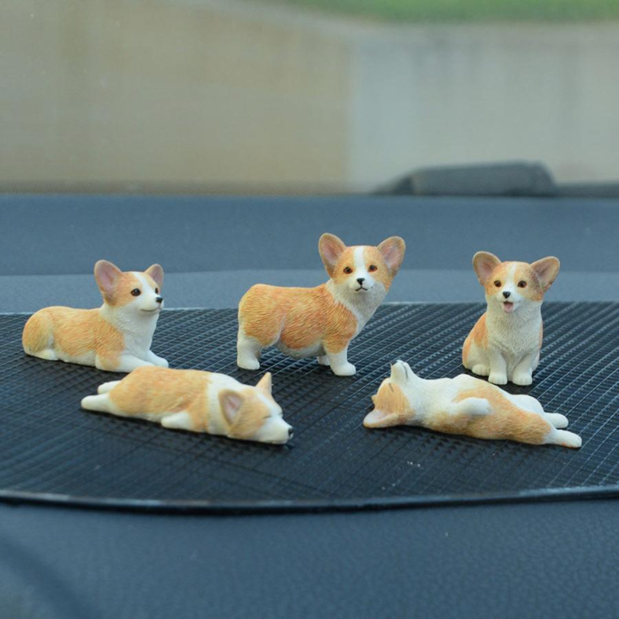 フィギュア 置物 オーナメントどこでも すやすや コーギー 子犬