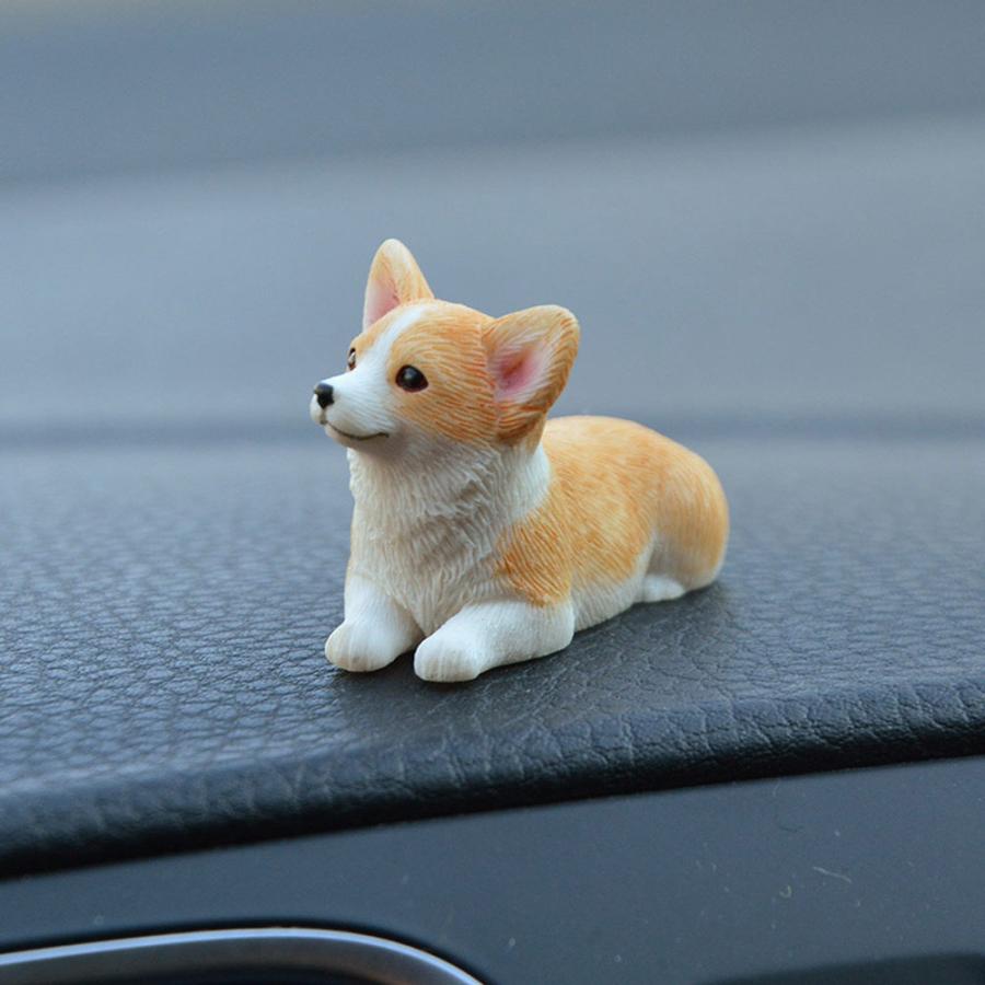 フィギュア 置物 オーナメントどこでも すやすや コーギー 子犬
