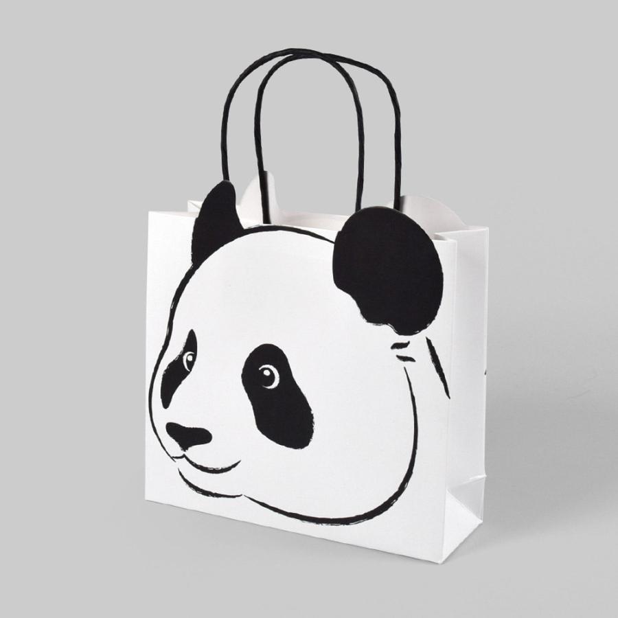 ラッピングパンダ フェイス 紙袋 手さげ袋 5枚セット 18×16.5×6cm
