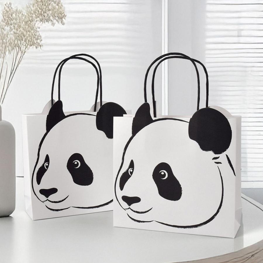ラッピングパンダ フェイス 紙袋 手さげ袋 5枚セット 18×16.5×6cm 