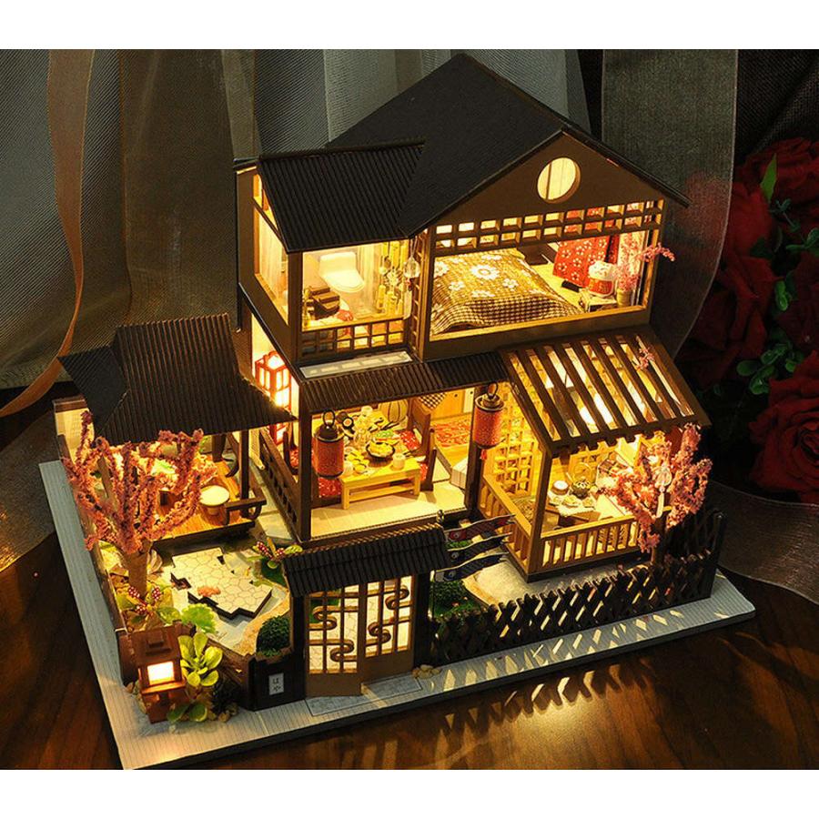 ドールハウス ミニチュア 手作りキット セット1/24 スケール 旅館 桜庭