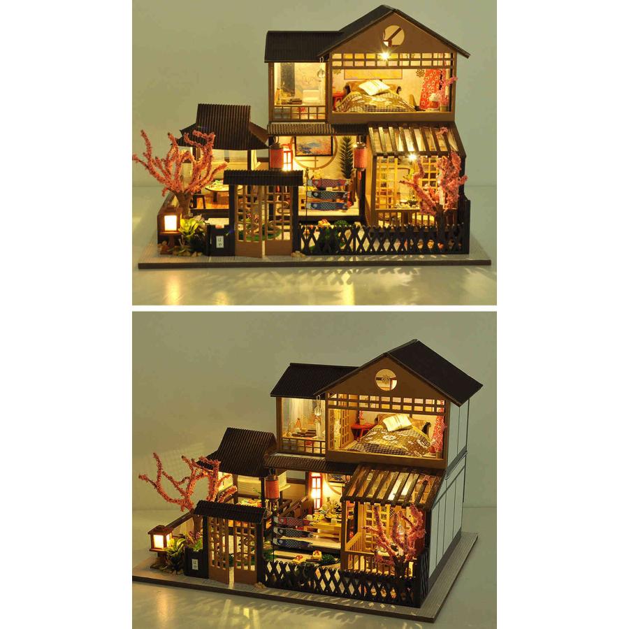 ドールハウス ミニチュア 手作りキット セット1/24 スケール 旅館 桜庭