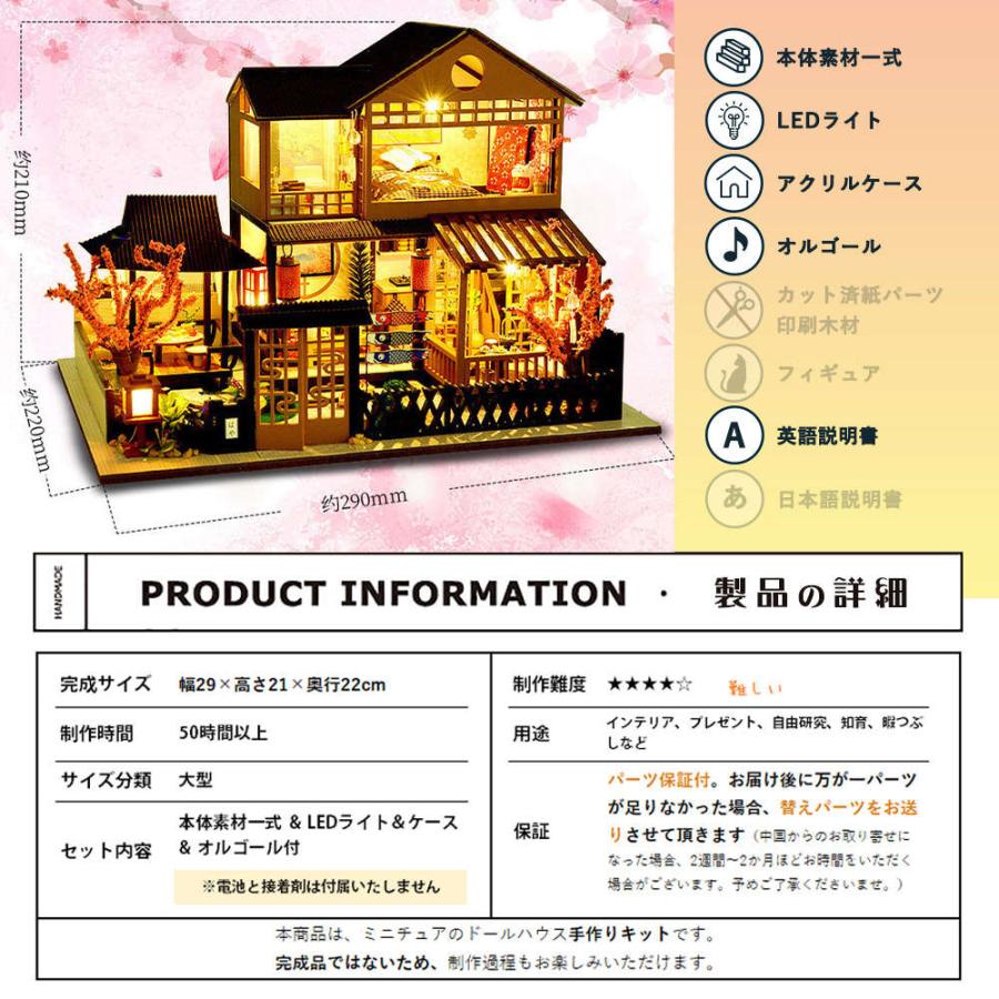 ドールハウス ミニチュア 手作りキット セット1/24 スケール 旅館 桜庭