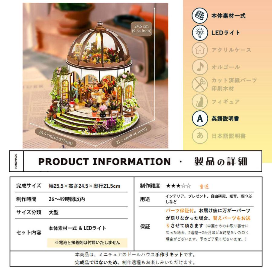 ドールハウス ミニチュア 手作りキット セット 英語説明書 1/24