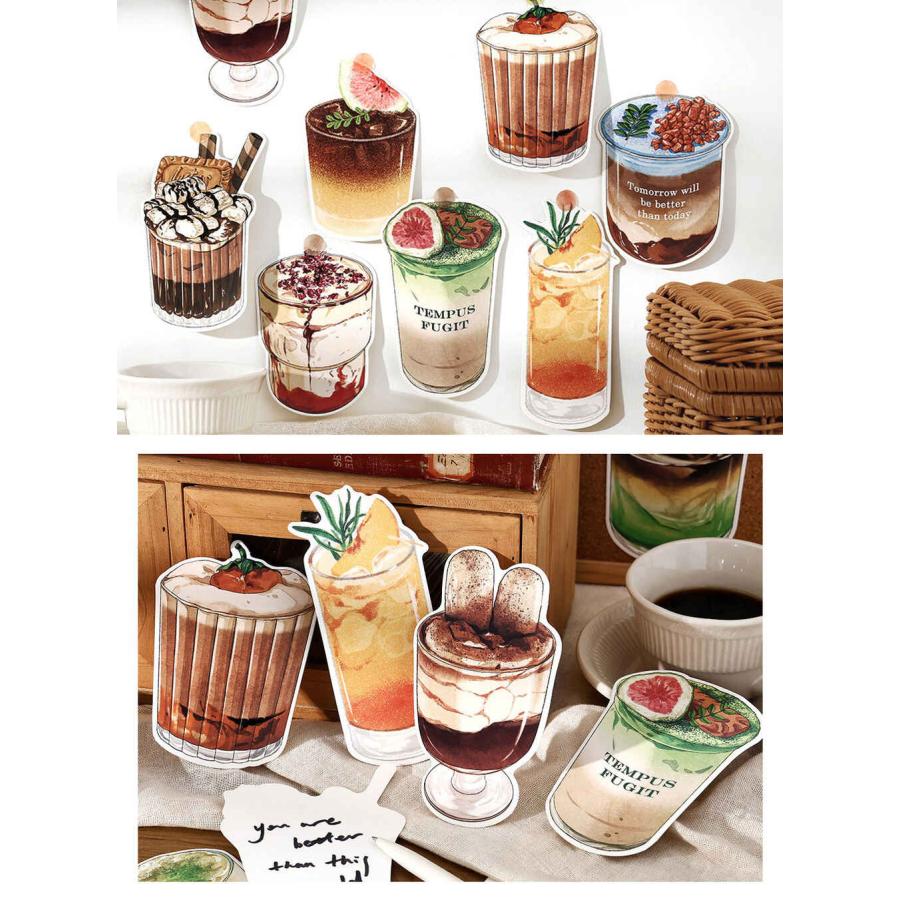 ポストカード メッセージカード30枚セット 15種 カフェ カフェラテ