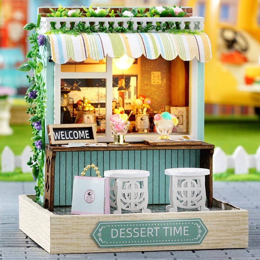 ドールハウス ミニチュア 手作りキット セットショップ お店 4種
