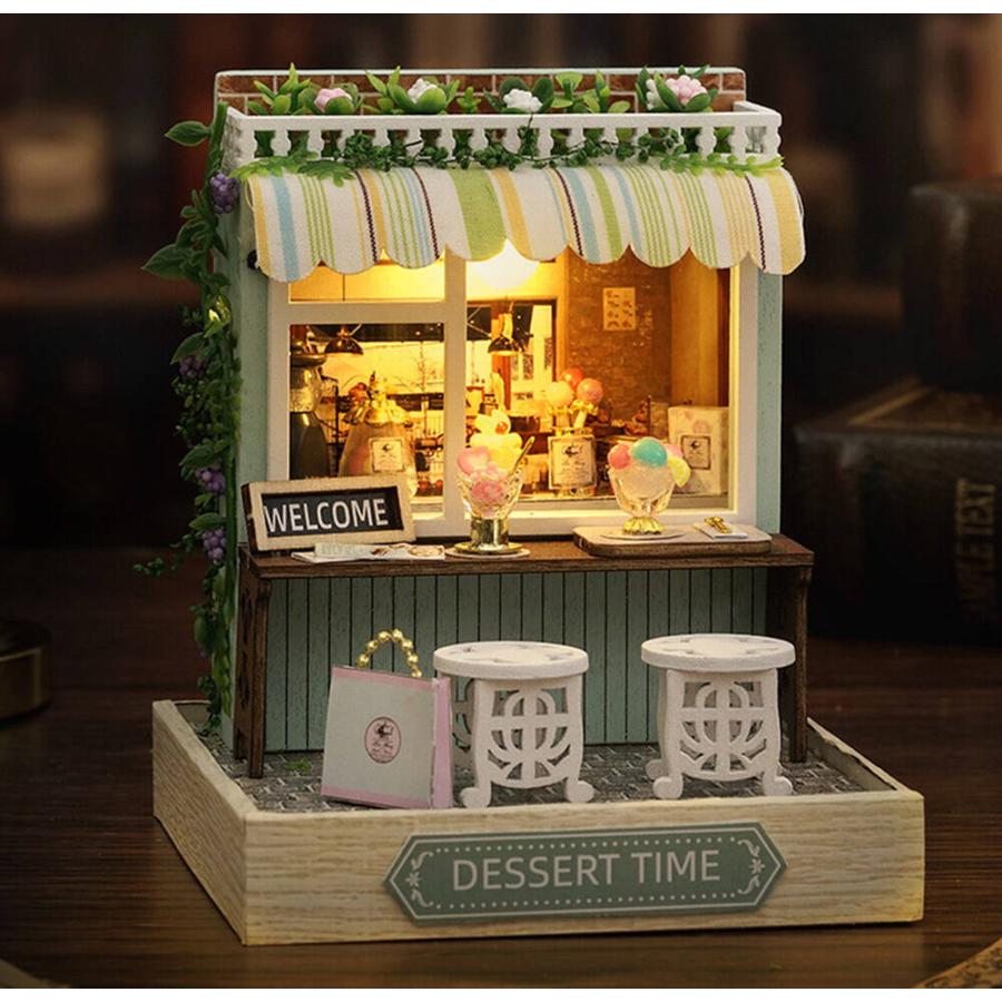 ドールハウス ミニチュア 手作りキット セットショップ お店 4種