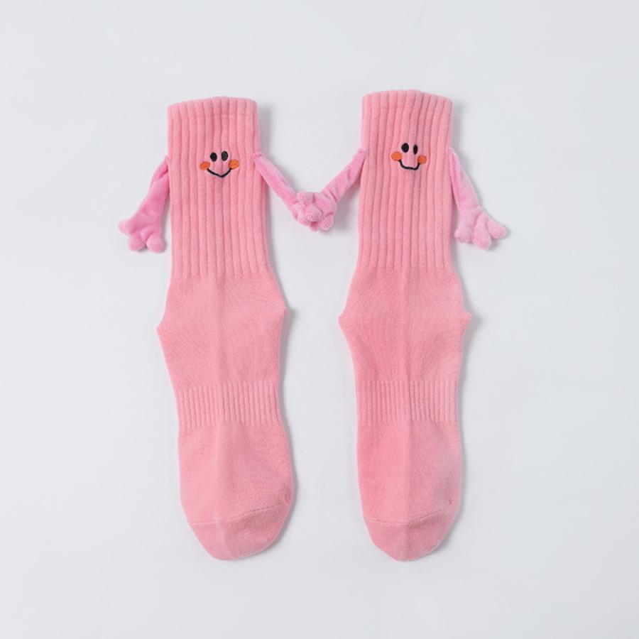 靴下 ソックスにっこり マグネット 磁石 手つなぎ 2足セット ホワイト