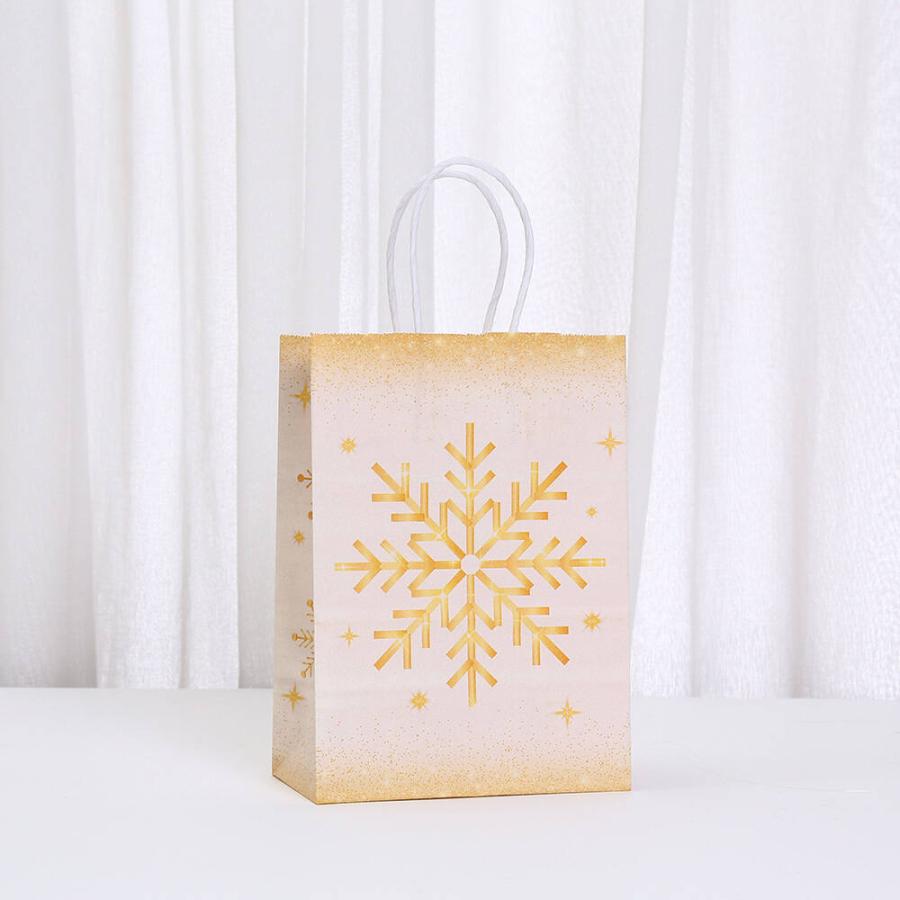 moin moinクリスマス 紙袋 手提げ袋 クラフト ホワイト 白 6種 セット