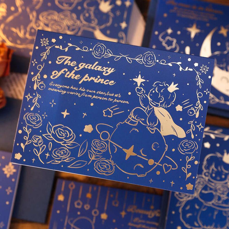 星の王子さま メッセージ カード+ 留め口 シール+封筒 6種 セット