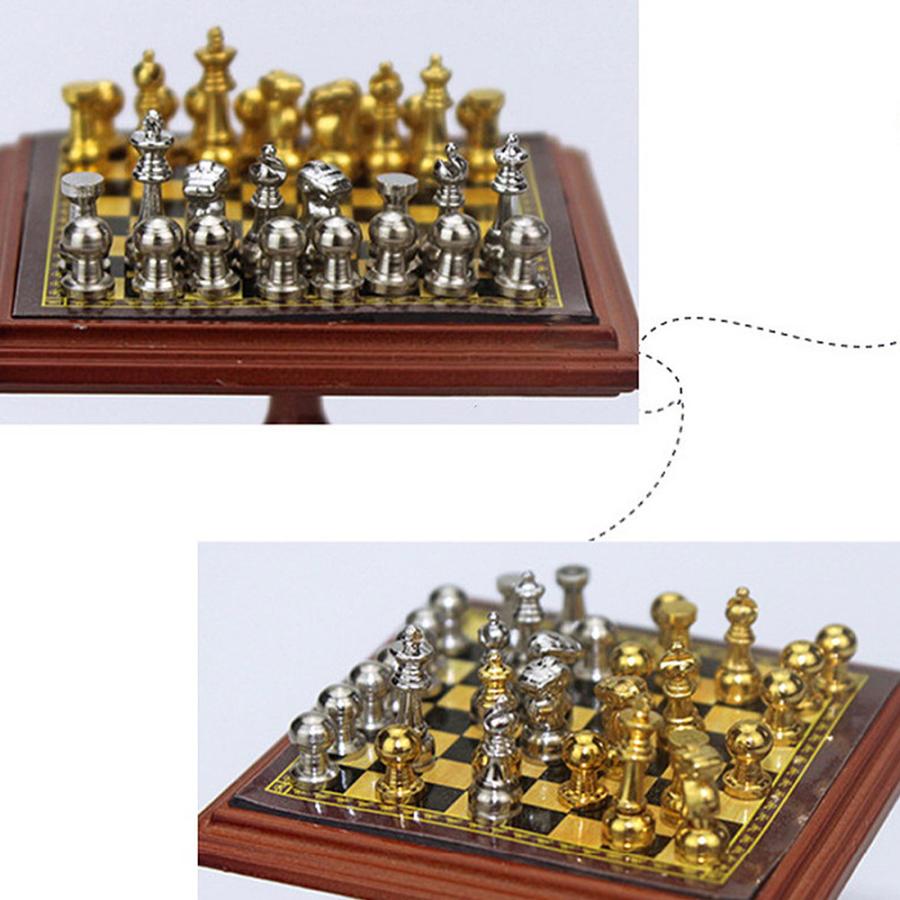 ミニチュア1/6 1/12 スケール ドールハウス 家具 チェス セット