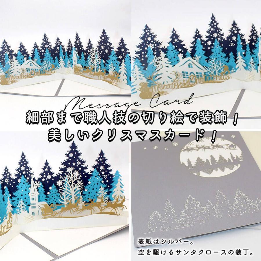 クリスマス カード メッセージ カード封筒 付属 グリーディングカード