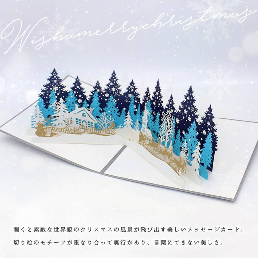 クリスマス カード メッセージ カード封筒 付属 グリーディングカード