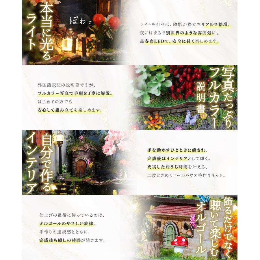 ドールハウス ミニチュア 手作りキット セット桜の森の家 1/24