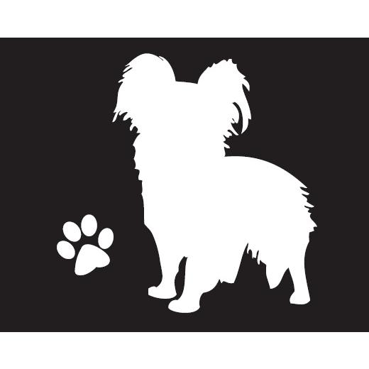 シルエットステッカー パピヨン 肉球つき 定形外郵便送料無料 Dog011 モジモジタック Yahoo 店 通販 Yahoo ショッピング