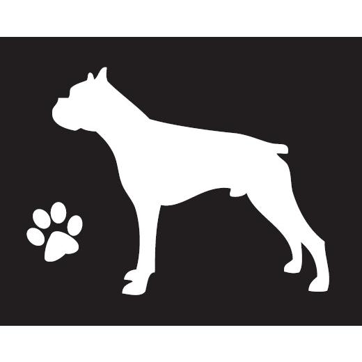 シルエットステッカー ボクサー 肉球つき 定形外郵便送料無料 Dog019 モジモジタック Yahoo 店 通販 Yahoo ショッピング