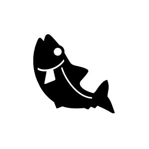切り文字　【魚16】サイズ：L(140×140mm)素材：ホログラムシート・蛍光シート｜mojipara