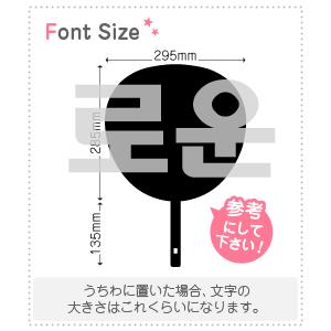 ハングル切り文字セット 【ロウン(RoWoon)】1文字のサイズ：3L(うちわ
