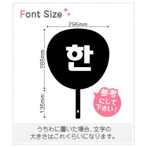 ハングル切り文字セット 【ハン(Han)】1文字のサイズ：L(140×140mm