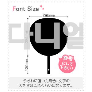ダニエル うちわ ハングル切り文字セット 【ダニエル(Daniel)】1文字のサイズ：3L