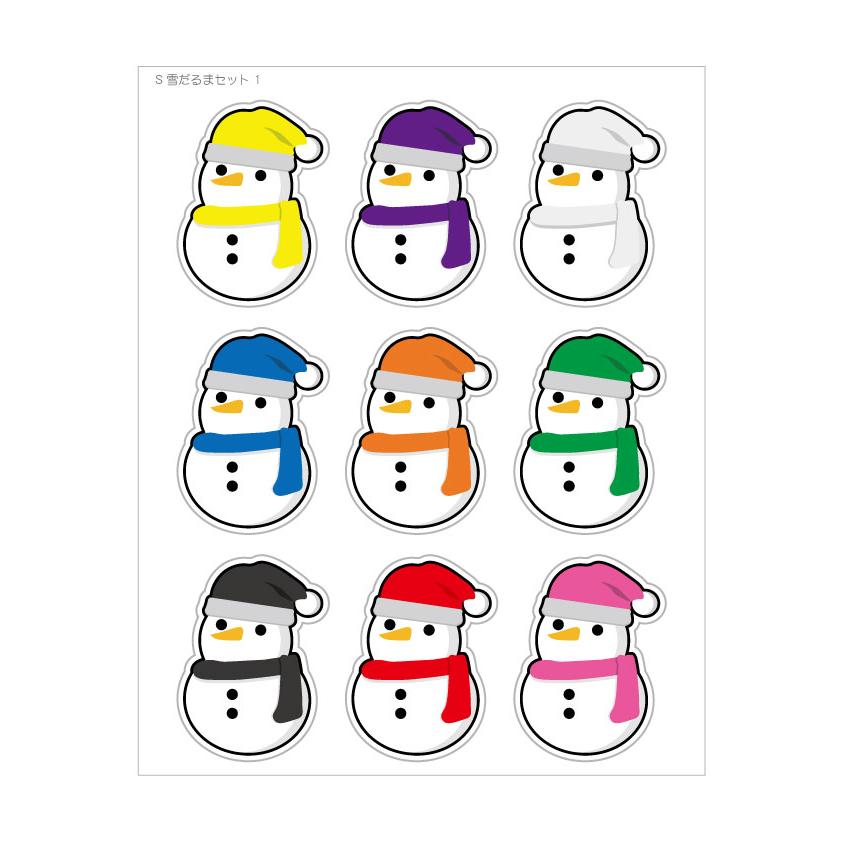 もじパラ】デザインシール 「S雪だるまセット1」 : もじパラ ヤフー