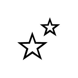 切り文字 【星6】サイズ：3L(うちわ最大サイズ)素材：カッティング