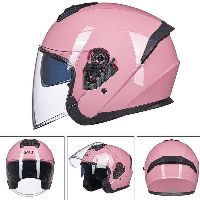 ジェットヘルメット ダブルシールド バイクヘルメット ハーフヘルメット 半帽 Helmet 男女兼用 バイク用品 全11色|moka-shop|02