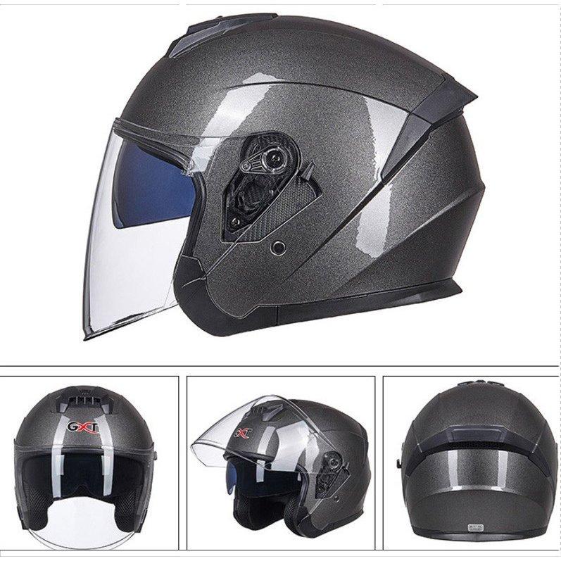 ジェットヘルメット ダブルシールド バイクヘルメット ハーフヘルメット 半帽 Helmet 男女兼用 バイク用品 全11色|moka-shop|04