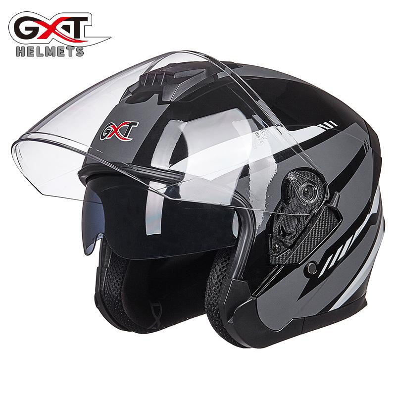 ジェットヘルメット ダブルシールド バイクヘルメット ハーフヘルメット 半帽 Helmet 男女兼用 バイク用品 全11色|moka-shop|08