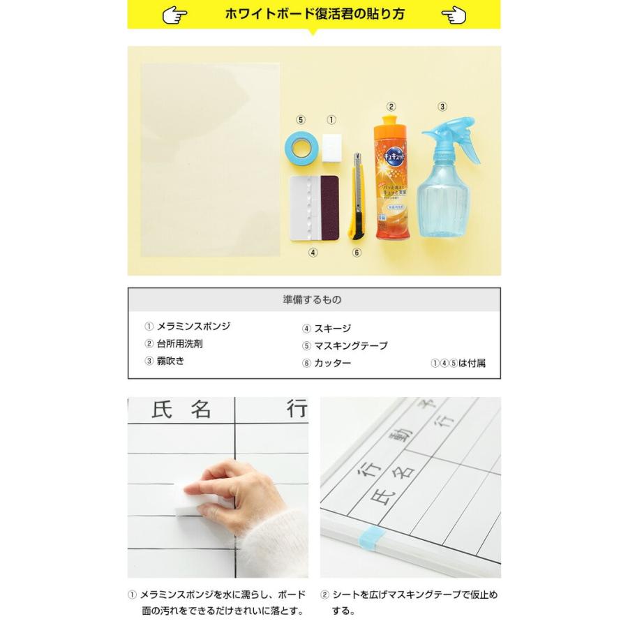ホワイトボード復活君" 600mm×450mmサイズ 2枚セット |  | 06
